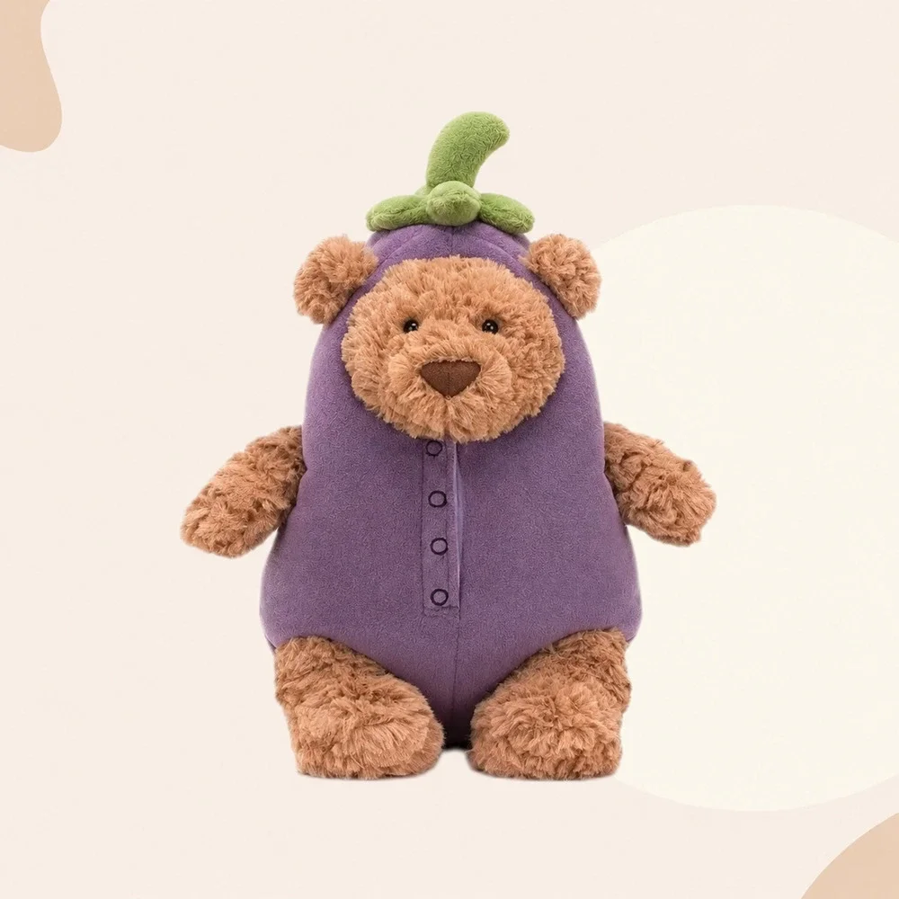 Eggplant for Bartholomew Bear Plush – 10-Inch – 10 Inch [AL-EGGPLANT-10IN]